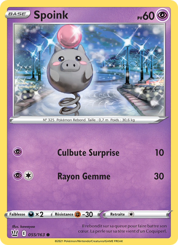 Spoink 55 — Battle Styles (French Pokémon TCG card)