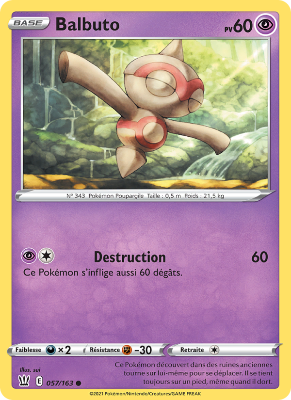 Balbuto 57 — Battle Styles (French Pokémon TCG card)