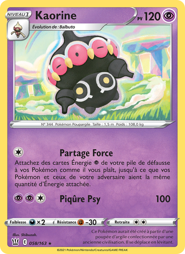 Kaorine 58 — Battle Styles (French Pokémon TCG card)