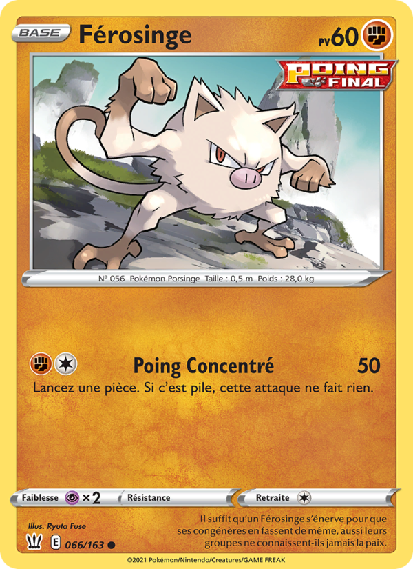 Férosinge 66 — Battle Styles (French Pokémon TCG card)
