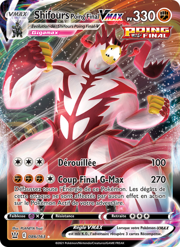 Shifours Poing Final VMAX 86 — Battle Styles (French Pokémon TCG card)
