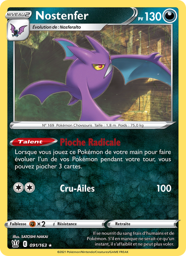 Nostenfer 91 — Battle Styles (French Pokémon TCG card)