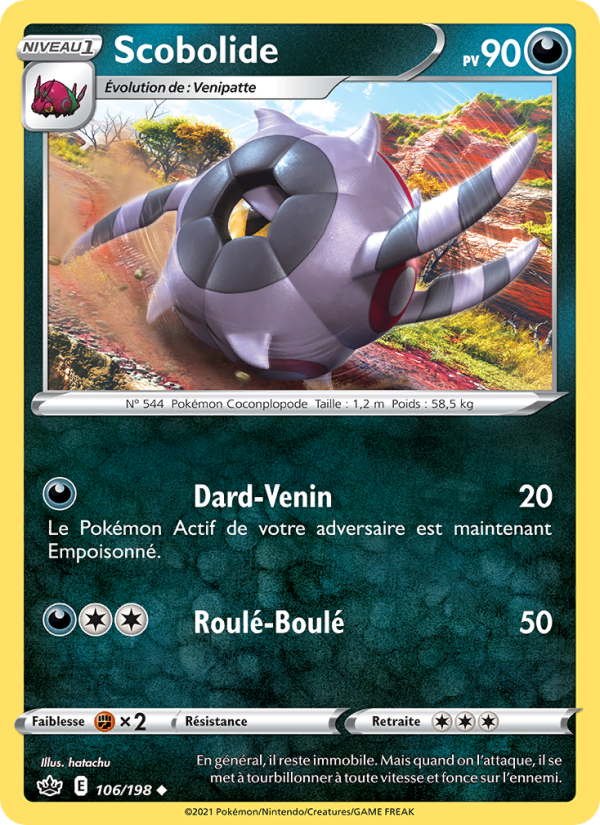 Scobolide 106 — Chilling Reign (French Pokémon TCG card)