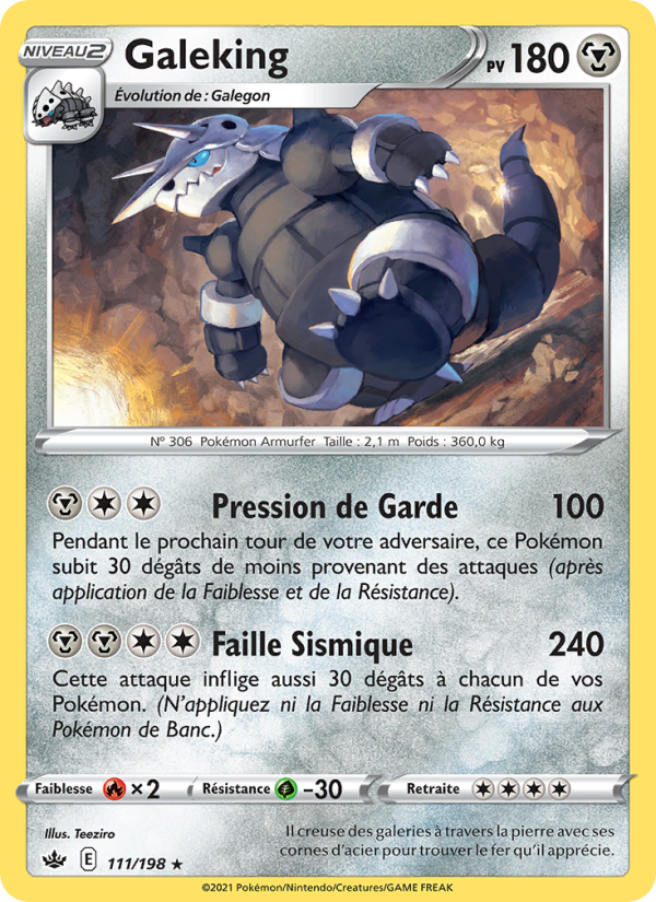 Galeking 111 — Chilling Reign (French Pokémon TCG card)