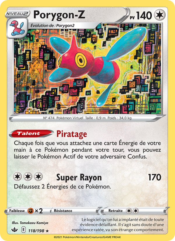 Porygon-Z 118 — Chilling Reign (French Pokémon TCG card)