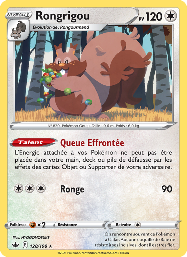Rongrigou 128 — Chilling Reign (French Pokémon TCG card)