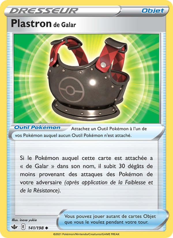 Plastron de Galar 141 — Chilling Reign (French Pokémon TCG card)