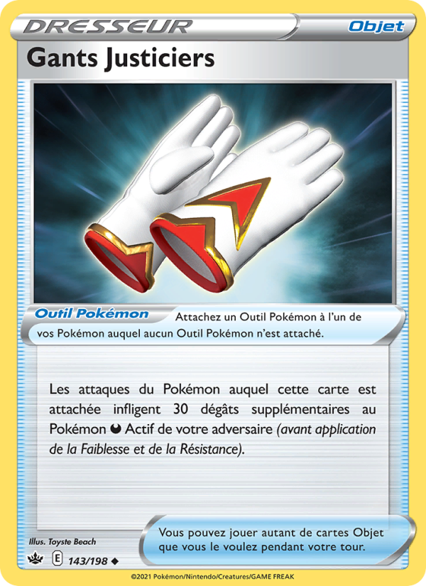 Gants Justiciers 143 — Chilling Reign (French Pokémon TCG card)