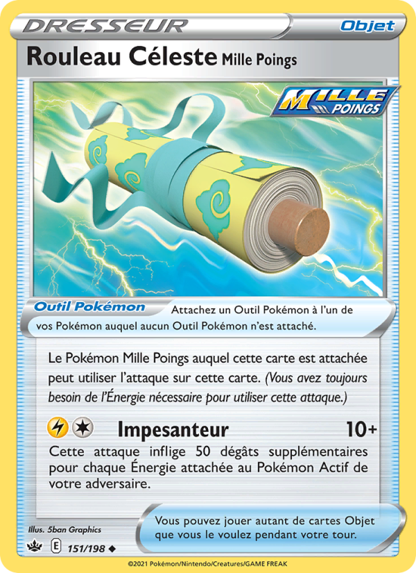 Rouleau Céleste Mille Poings 151 — Chilling Reign (French Pokémon TCG card)