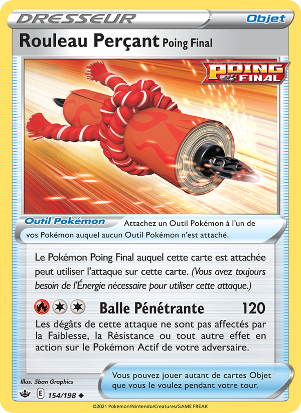 Rouleau Perçant Poing Final 154 — Chilling Reign (French Pokémon TCG card)