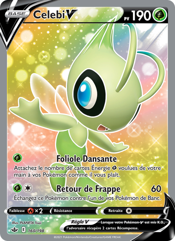 Celebi V 160 — Chilling Reign (French Pokémon TCG card)