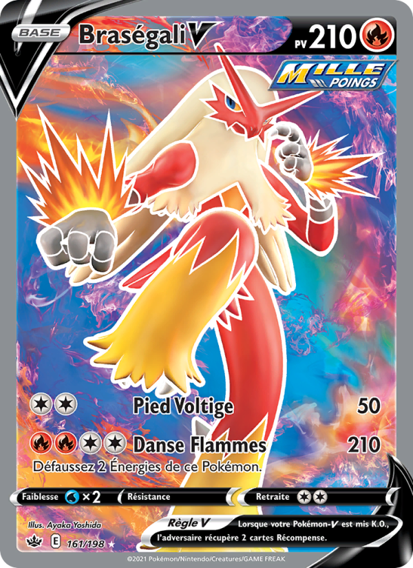 Braségali V 161 — Chilling Reign (French Pokémon TCG card)