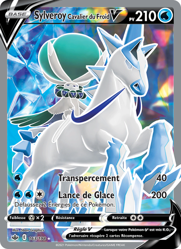 Sylveroy Cavalier du Froid V 163 — Chilling Reign (French Pokémon TCG card)