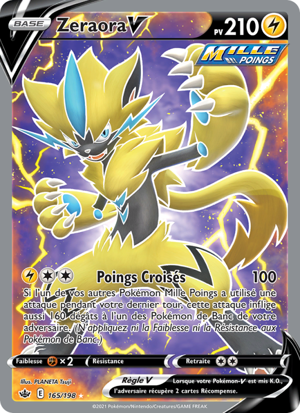 Zeraora V 165 — Chilling Reign (French Pokémon TCG card)