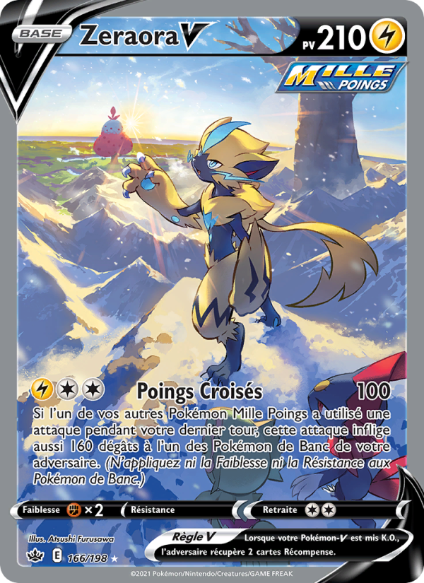 Zeraora V 166 — Chilling Reign (French Pokémon TCG card)