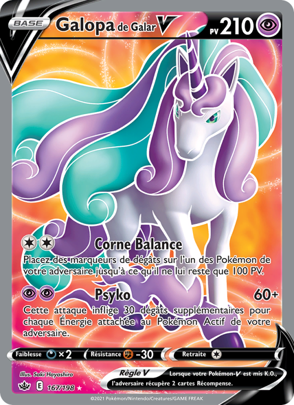 Galopa de Galar V 167 — Chilling Reign (French Pokémon TCG card)
