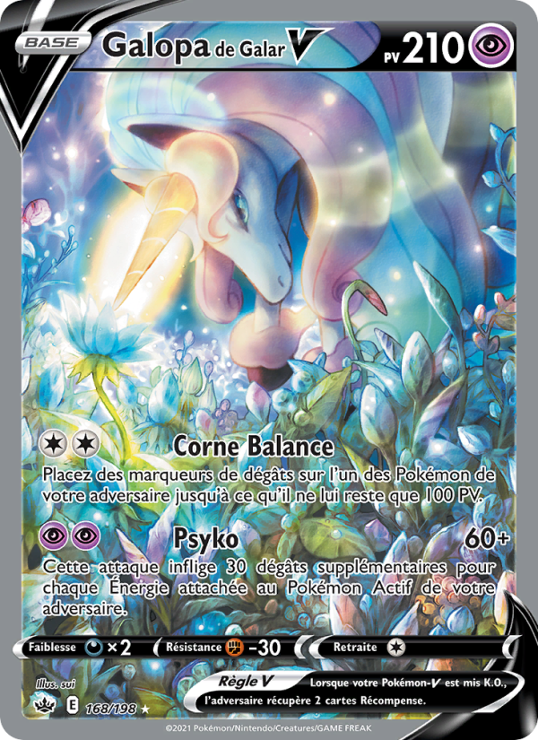 Galopa de Galar V 168 — Chilling Reign (French Pokémon TCG card)