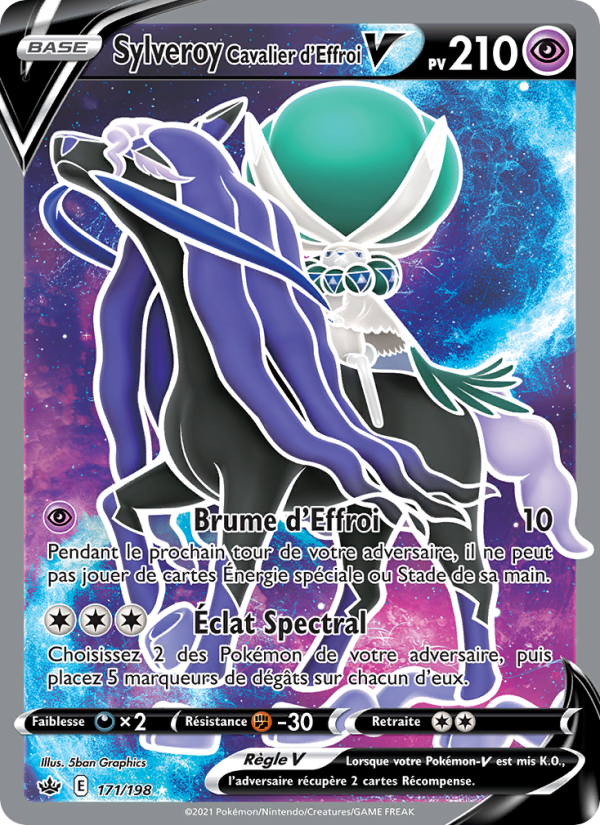 Sylveroy Cavalier d'Effroi V 171 — Chilling Reign (French Pokémon TCG card)