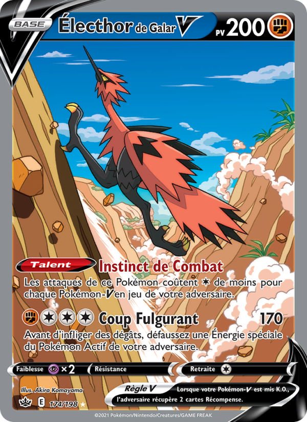 Électhor de Galar V 174 — Chilling Reign (French Pokémon TCG card)