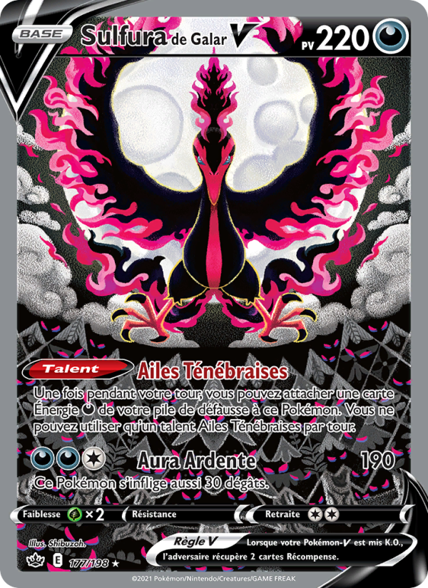 Sulfura de Galar V 177 — Chilling Reign (French Pokémon TCG card)