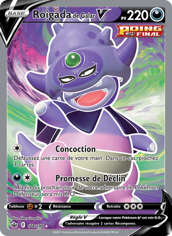 Roigada de Galar V 178 — Chilling Reign (French Pokémon TCG card)