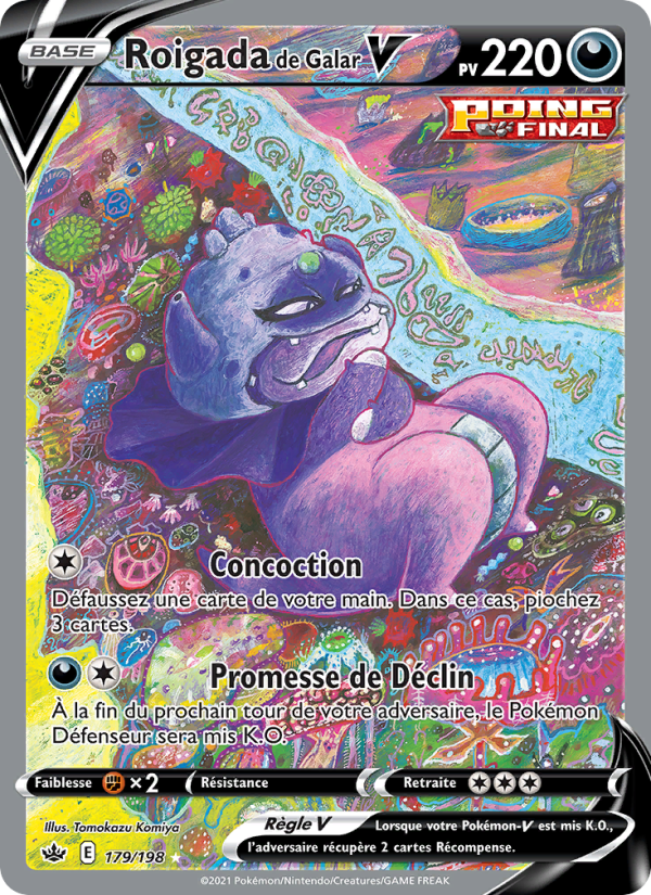 Roigada de Galar V 179 — Chilling Reign (French Pokémon TCG card)