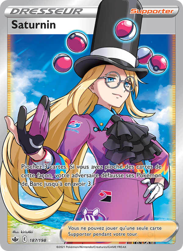 Saturnin 187 — Chilling Reign (French Pokémon TCG card)