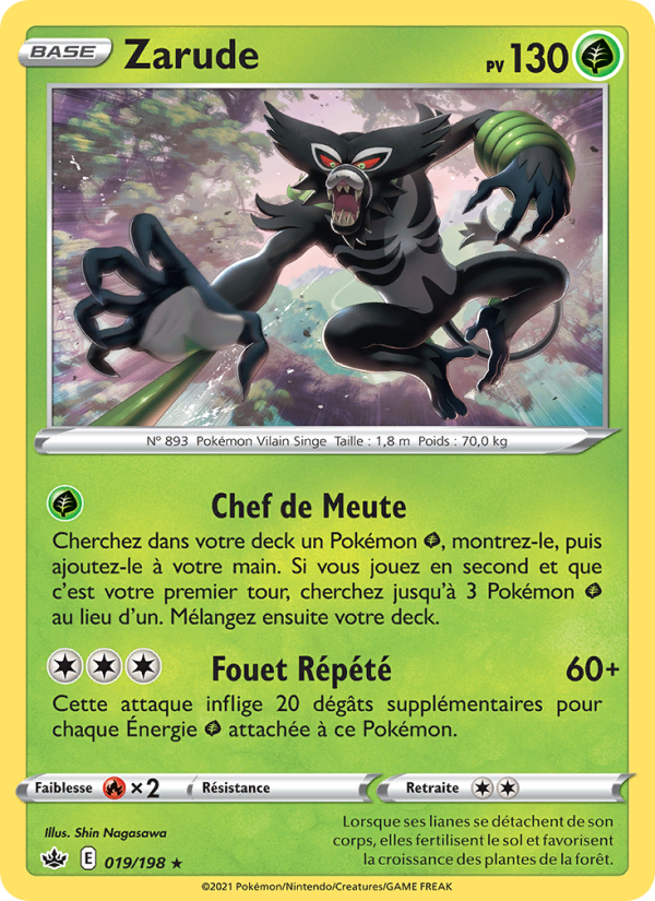 Zarude 19 — Chilling Reign (French Pokémon TCG card)