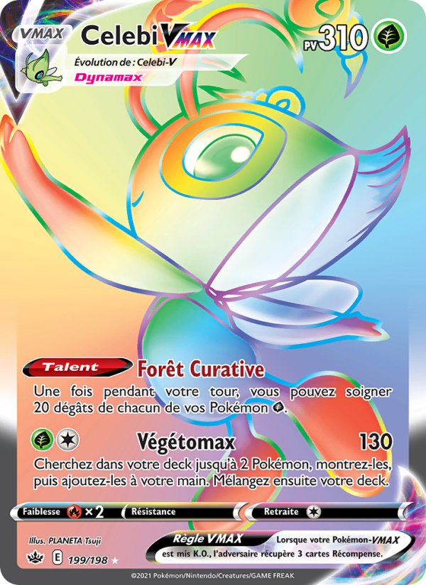 Celebi VMAX 199 — Chilling Reign (French Pokémon TCG card)