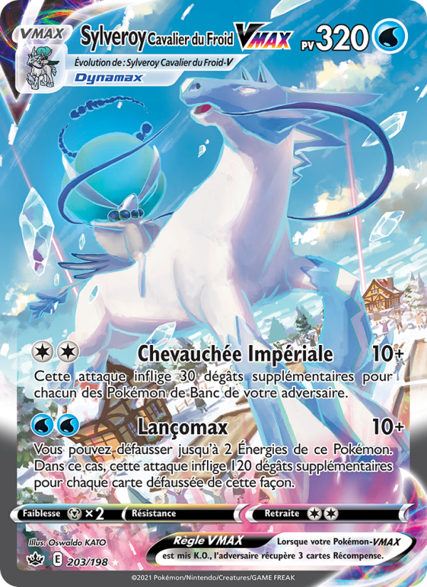 Sylveroy Cavalier du Froid VMAX 203 — Chilling Reign (French Pokémon TCG card)