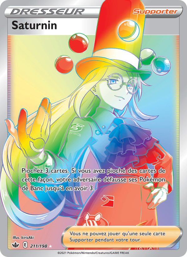 Saturnin 211 — Chilling Reign (French Pokémon TCG card)