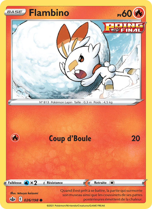 Flambino 26 — Chilling Reign (French Pokémon TCG card)