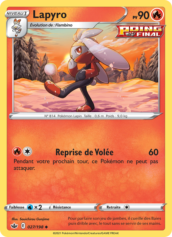 Lapyro 27 — Chilling Reign (French Pokémon TCG card)