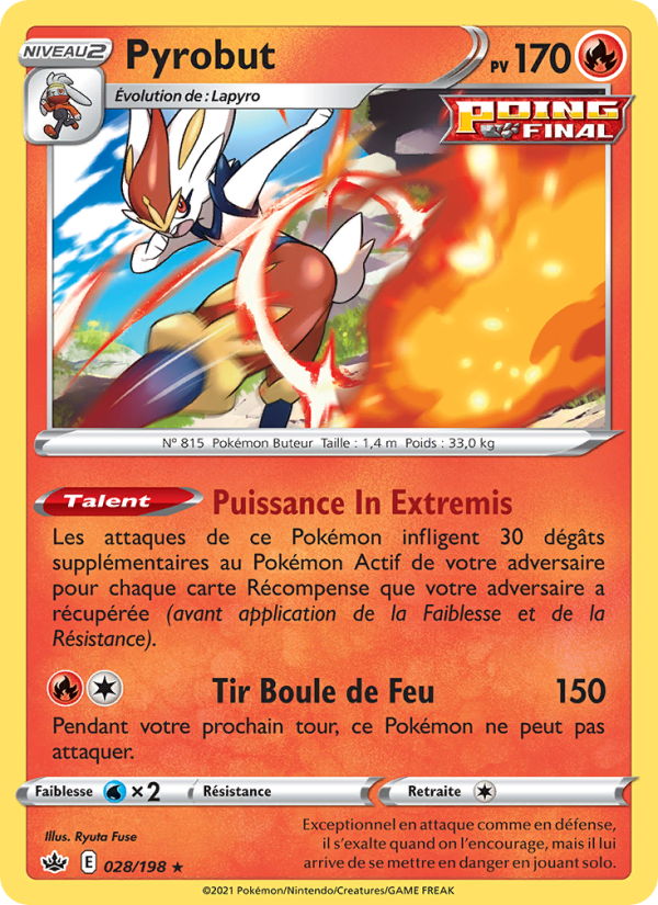 Pyrobut 28 — Chilling Reign (French Pokémon TCG card)