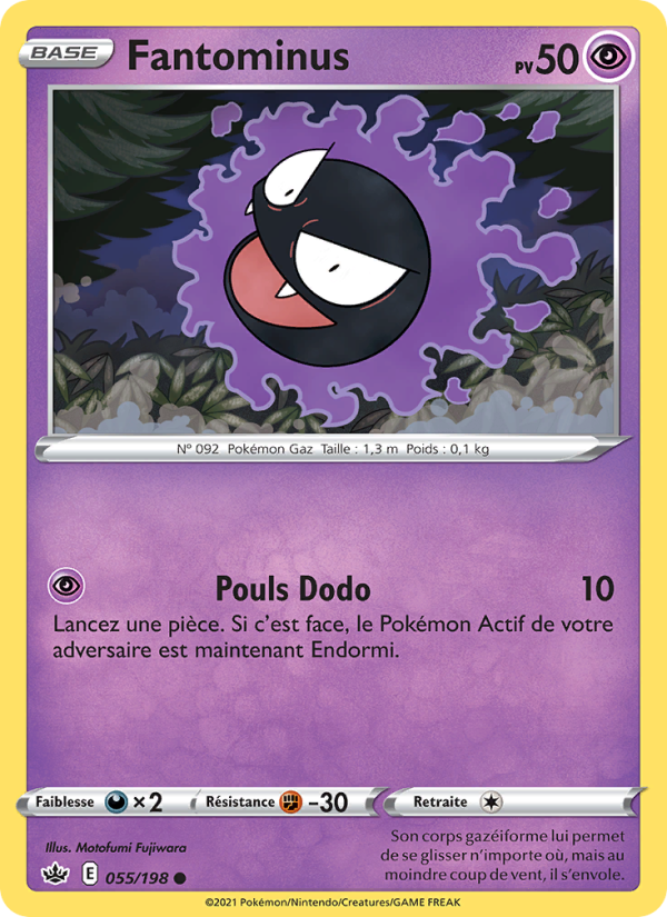 Fantominus 55 — Chilling Reign (French Pokémon TCG card)