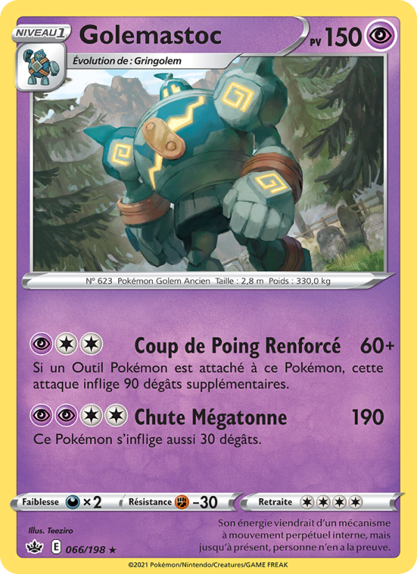 Golemastoc 66 — Chilling Reign (French Pokémon TCG card)