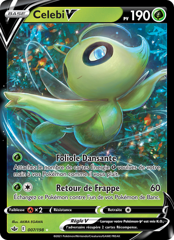 Celebi V 7 — Chilling Reign (French Pokémon TCG card)