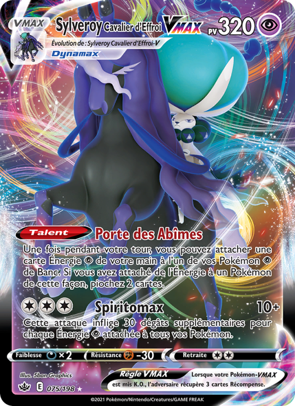 Sylveroy Cavalier d'Effroi VMAX 75 — Chilling Reign (French Pokémon TCG card)