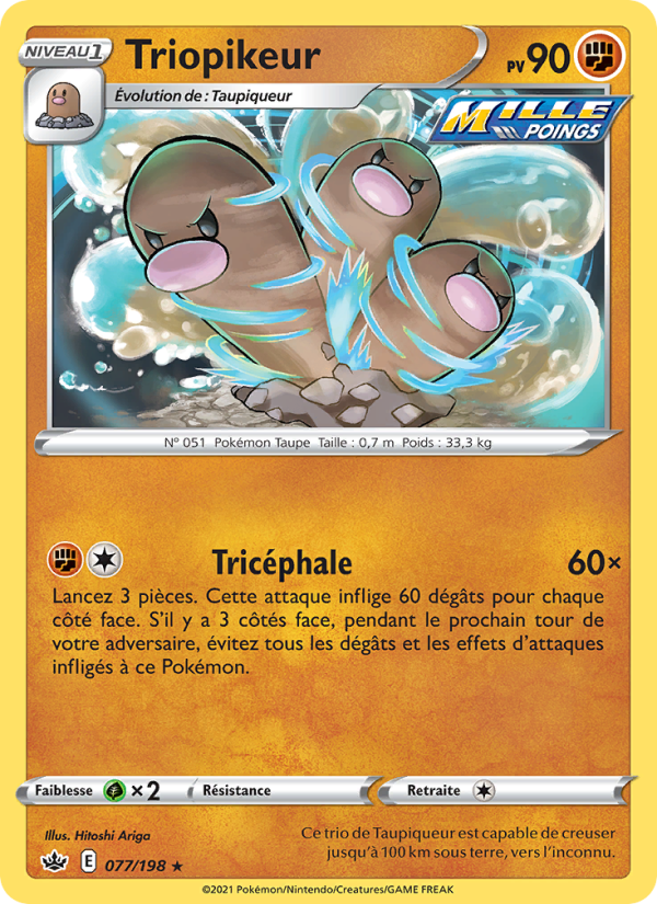 Triopikeur 77 — Chilling Reign (French Pokémon TCG card)