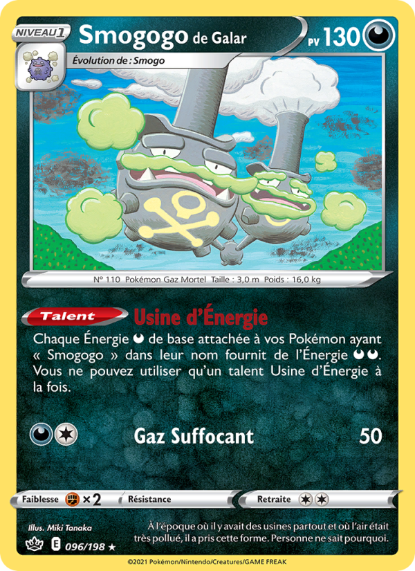 Smogogo de Galar 96 — Chilling Reign (French Pokémon TCG card)