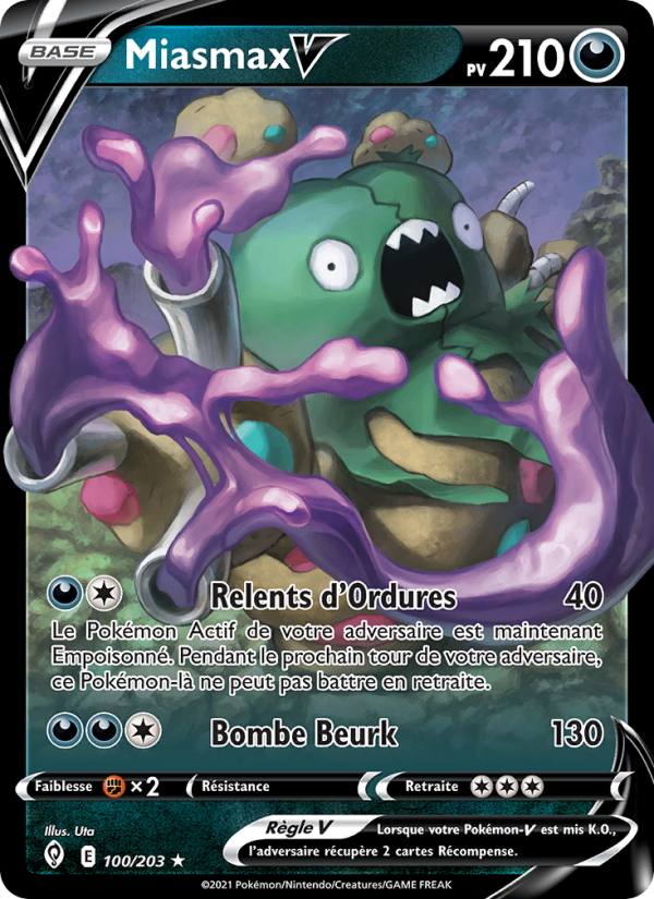 Miasmax V 100 — Evolving Skies (French Pokémon TCG card)