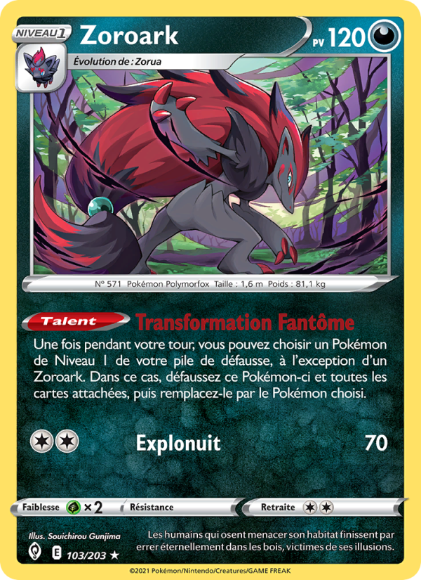 Zoroark 103 — Evolving Skies (French Pokémon TCG card)