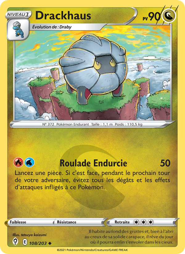 Drackhaus 108 — Evolving Skies (French Pokémon TCG card)