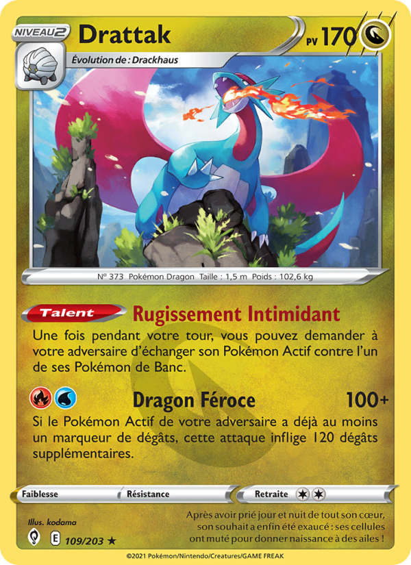 Drattak 109 — Evolving Skies (French Pokémon TCG card)