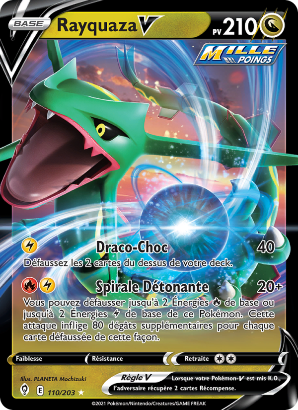 Rayquaza V 110 — Evolving Skies (French Pokémon TCG card)