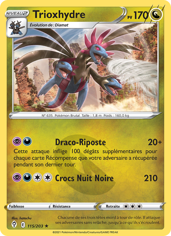 Trioxhydre 115 — Evolving Skies (French Pokémon TCG card)