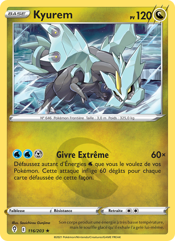 Kyurem 116 — Evolving Skies (French Pokémon TCG card)