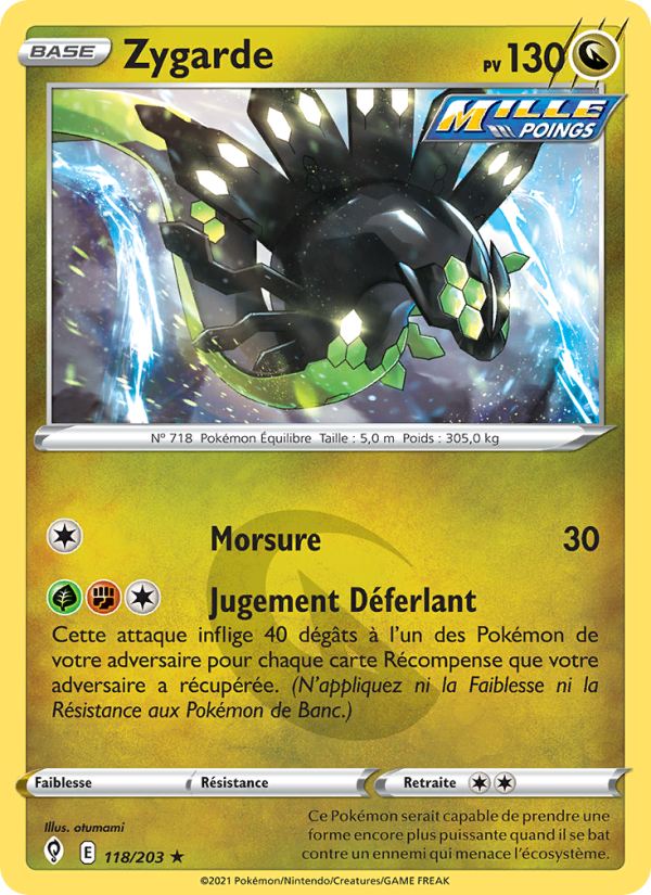 Zygarde 118 — Evolving Skies (French Pokémon TCG card)