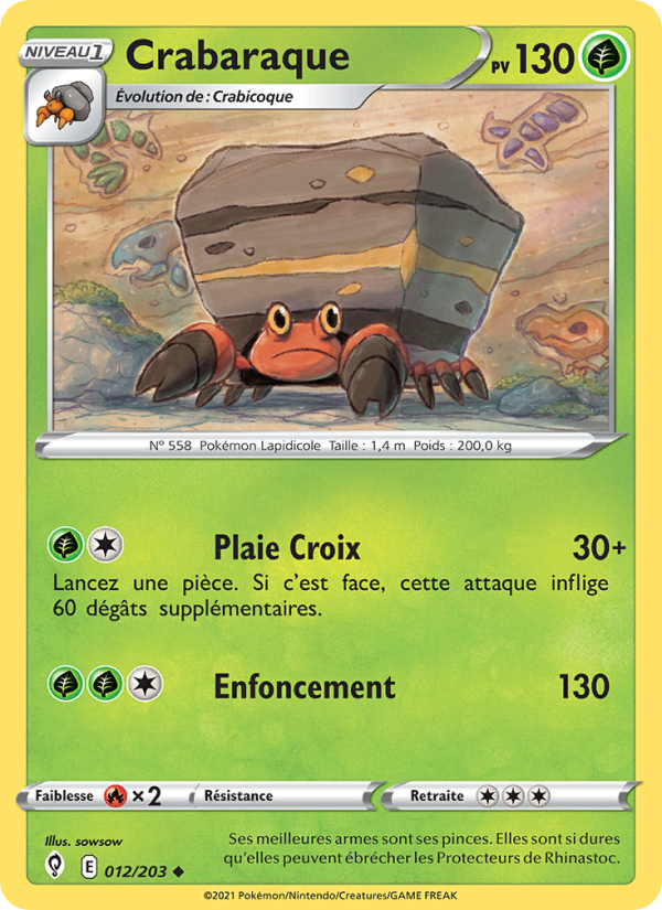Crabaraque 12 — Evolving Skies (French Pokémon TCG card)