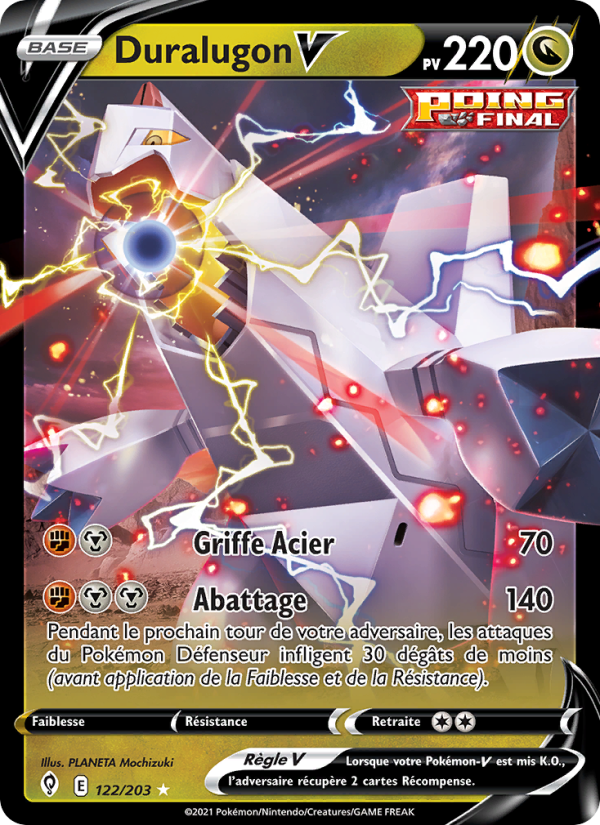 Duralugon V 122 — Evolving Skies (French Pokémon TCG card)